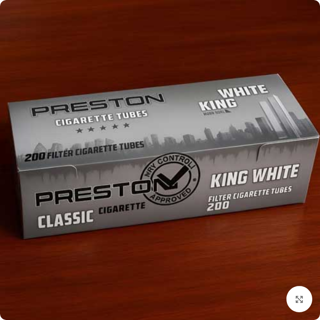 پوکه سیگار پریستون فیلتر سفید 15 میل