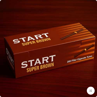 پوکه سیگار قهوه ای کینگ سایز برند استارت بسته 200 عددی