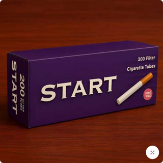 پوکه سیگار فیلتر قرمز کینگ سایز برند استارت بسته 200 عددی