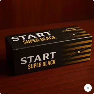 پوکه سیگار مشکی کینگ سایز برند استارت بسته 200 عددی