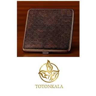 کیف سیگار چرمی طرح دار